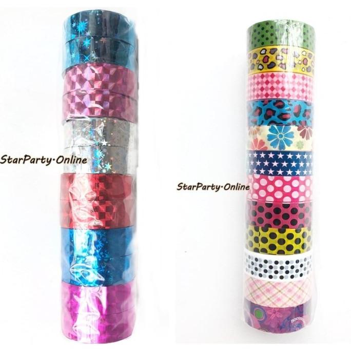 

paling diminati] Isolasi Fancy Hologram Polos /Isolasi Fancy Kembang Kecil