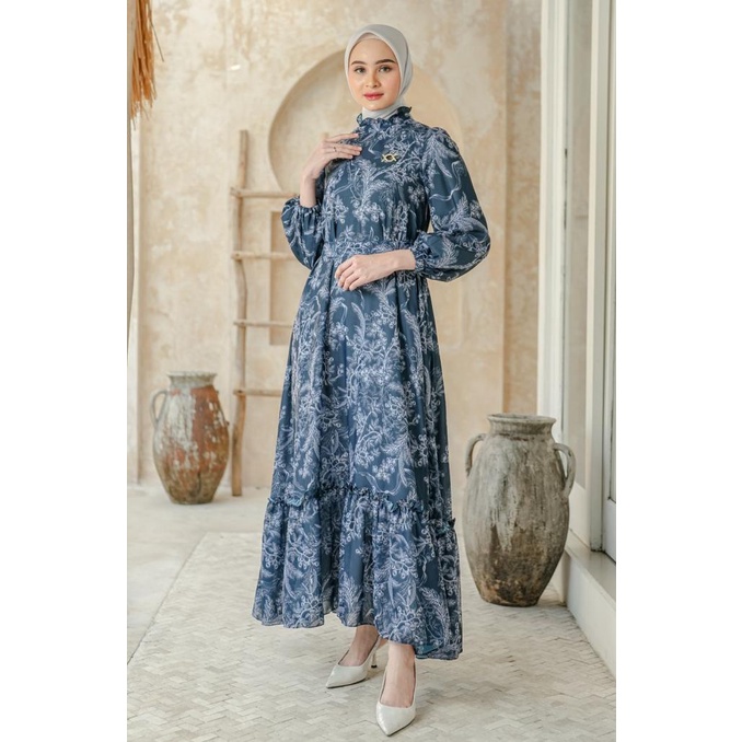 Klamby - Ruby Dress Shallow Blue Berkualitas