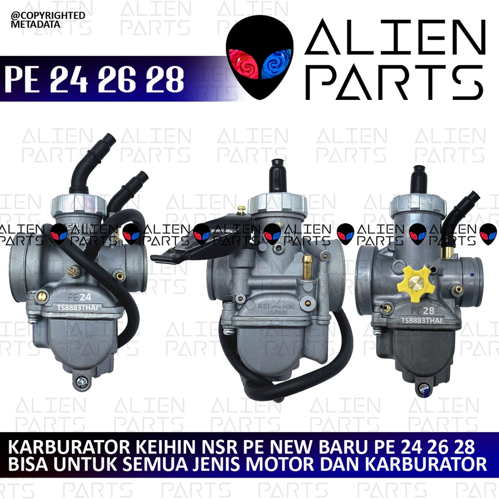 (COD) KARBURATOR NSR PE 24 26 28 SILVER KARBU PE24 PE26 PE28 ORI ORIGINAL ASLI BEAT VARIO MIO MP RXK