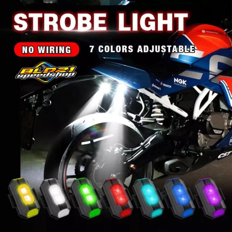 Lampu Led Pesawat Kedip-Kedip USB Charger Mobil Motor Sepeda Waterproof