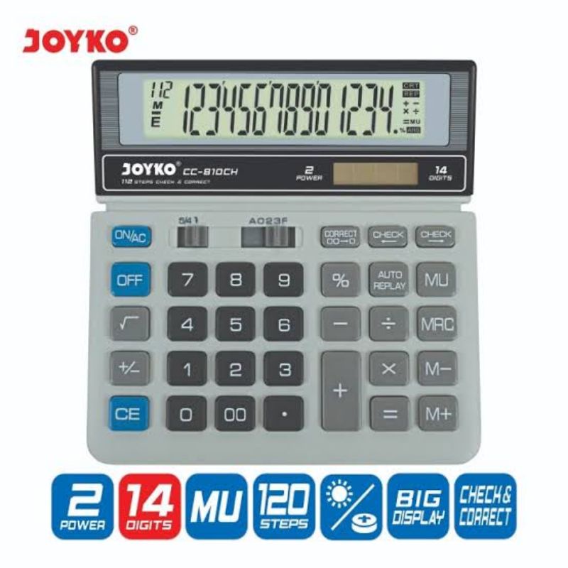 

Kalkulator Joyko Cc-810Ch Che & Correct 14 Digit