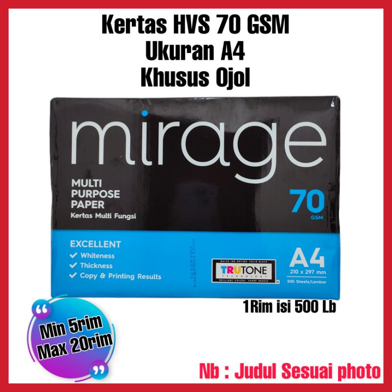 

Kertas Hvs Maxi Brite A4 70 Gr Gojek / Grab Only