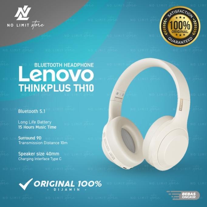 Baru Thinkplus Lenovo Th10 Wireless Headphone Bluetooth Headset Createdthings