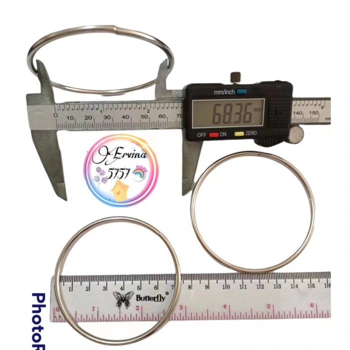 

ring bulat / ring tas / ring besar gelang diameter 7cm nikel /100pcs