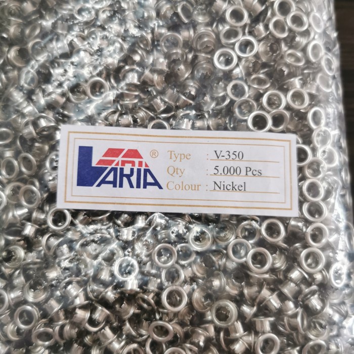 

mata ayam 350 / mata eyelet 5mm nikel/5000pcs