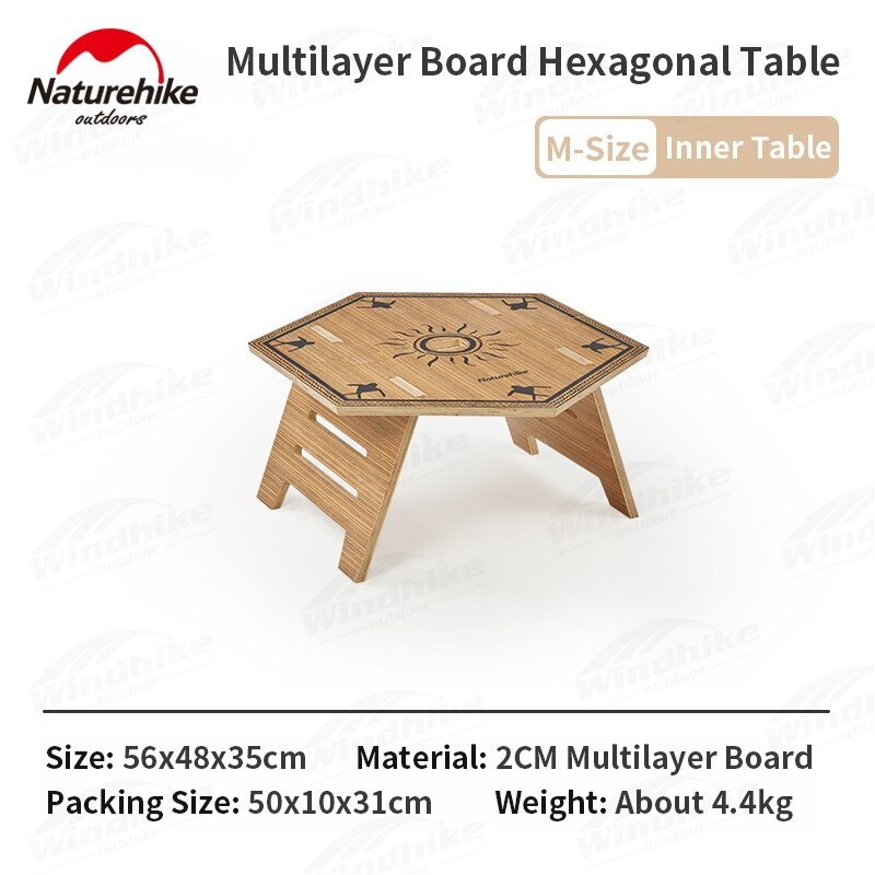 TOKO.PEJALAN MEJA HEXAGONAL NATUREHIKE NH21JU004 (SIZE M INNER TABLE)