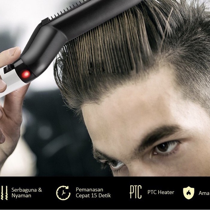 Sisir Rambut Pria/ Sisir Rambut Elektrik / Sisir Rambut Dan Jenggot / Sisir Portable Pria