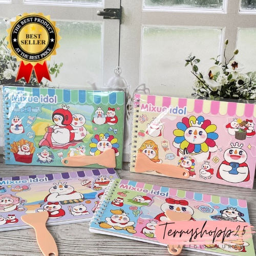 

Stiker MIXUE Buku Spiral MIXIE Boneka Salju Cute Free Spatula PVC Anti Air Bisa COD