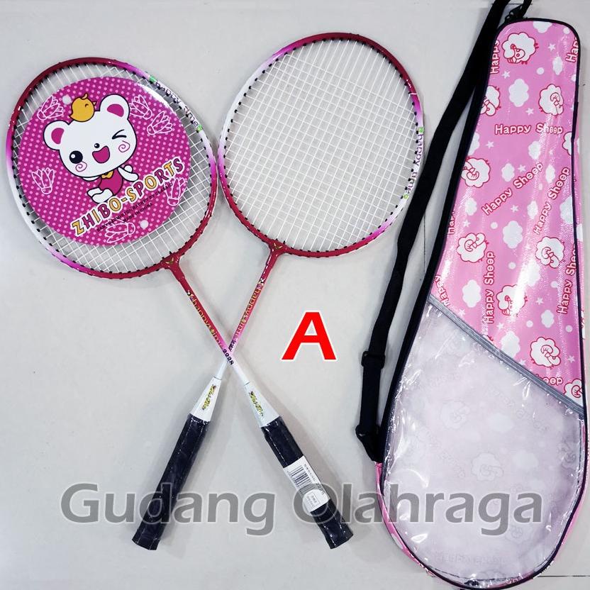 Raket Badminton Anak Isi 2 pcs / Raket Bulutangkis Anak Junior Satu Set Murah dan Bagus