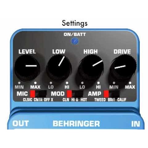 Efek Gitar Behringer TM300 / TM 300 Tube Amp Modelling Efek Stompbox