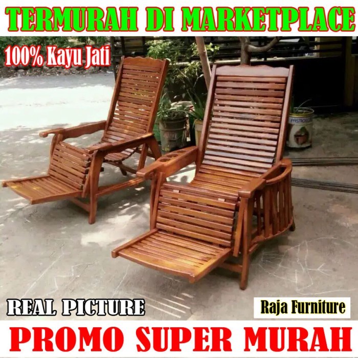 Ready stok Grosir Kursi Malas Kursi Santai Kayu Jati Kursi Goyang Ayun Minimalis