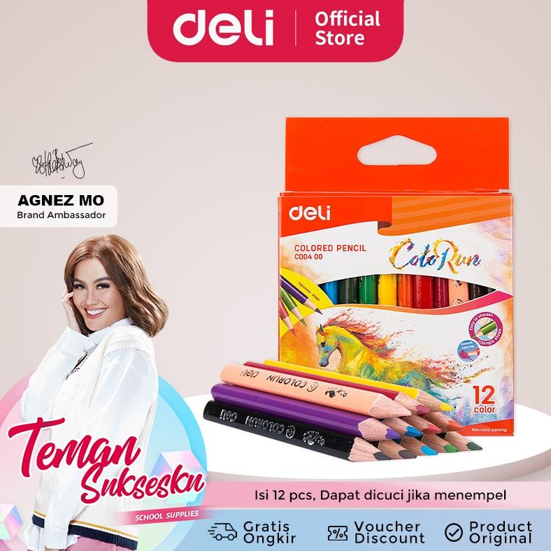 

Deli EC00400 School Color Pencil Pensil Warna Mini color pencil 12 color