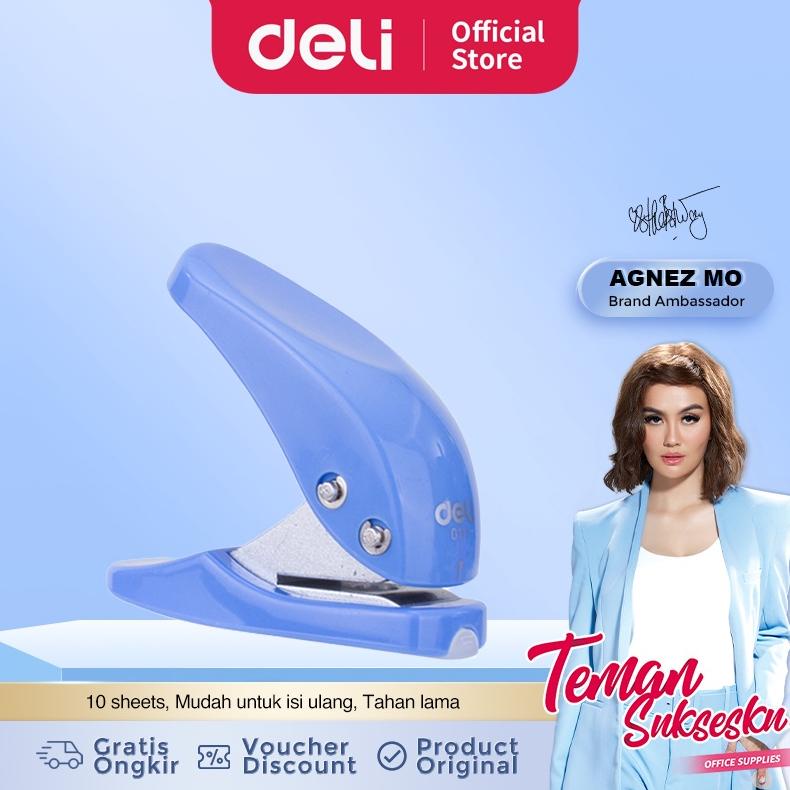 

Deli Pembolong kertas 1 lubang 10 sheets tahan hingga 10.000 kali pemakaian desain ergonomis E0111