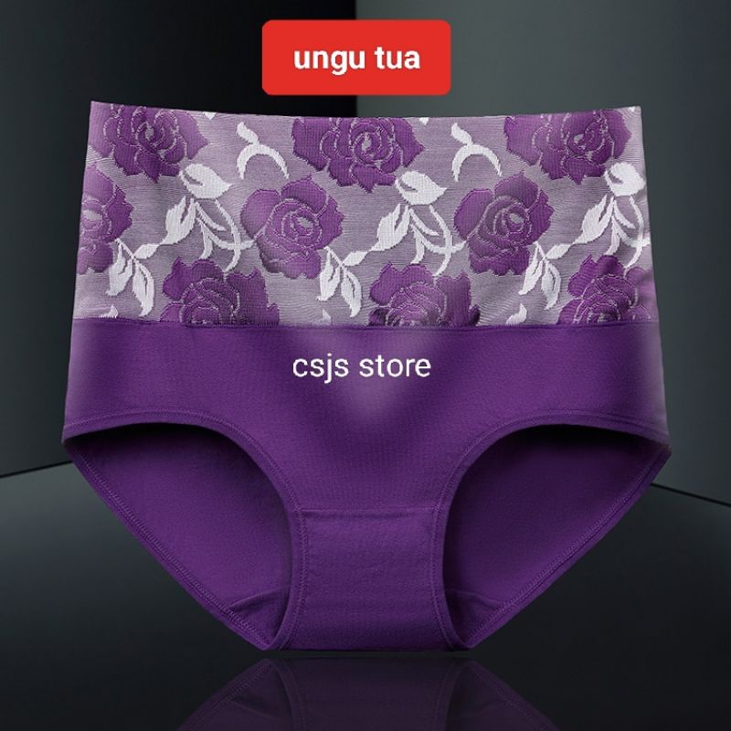 Celana dalam wanita super jumbo 75 kg - 110 kg 5XL highwaist CD import premium