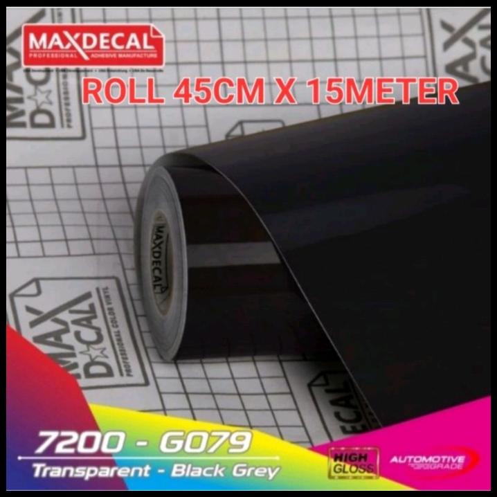 

GRATIS ONGKIR ROLL STICKER MAXDECAL 7200 G079 TRANSPARANT BLACK GREY 45CM15M ROLL !