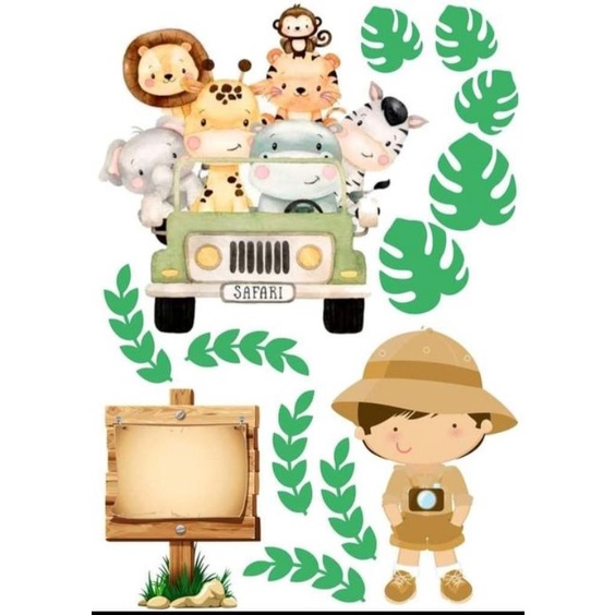 topper ulang tahun animals