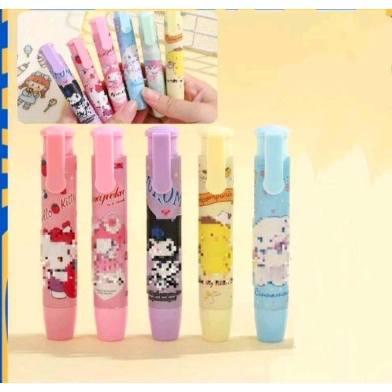 

penghapus pensil mekanik karakter lucu bentuk pulpen cute mechanical eraser