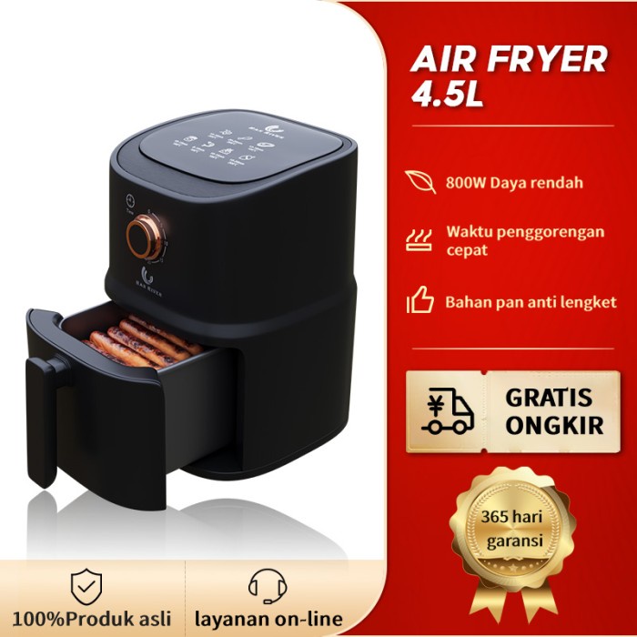 HAN RIVER Air Fryer 2.5L Low power Pink 800watt