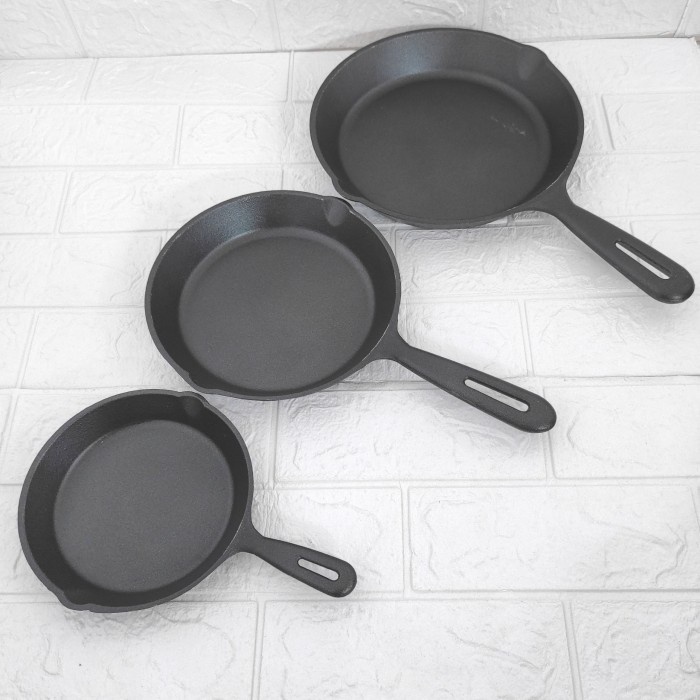 Cast Iron Skillet Pan Hot Plate Steak 16 20 24 Cm Bake Oven