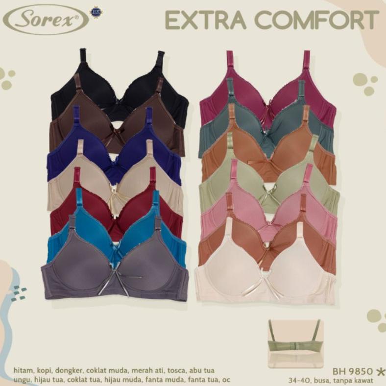 Bra BH Sorex 9850 Extra Comfort Tanpa Kawat BH Wanita Sorex UW-39