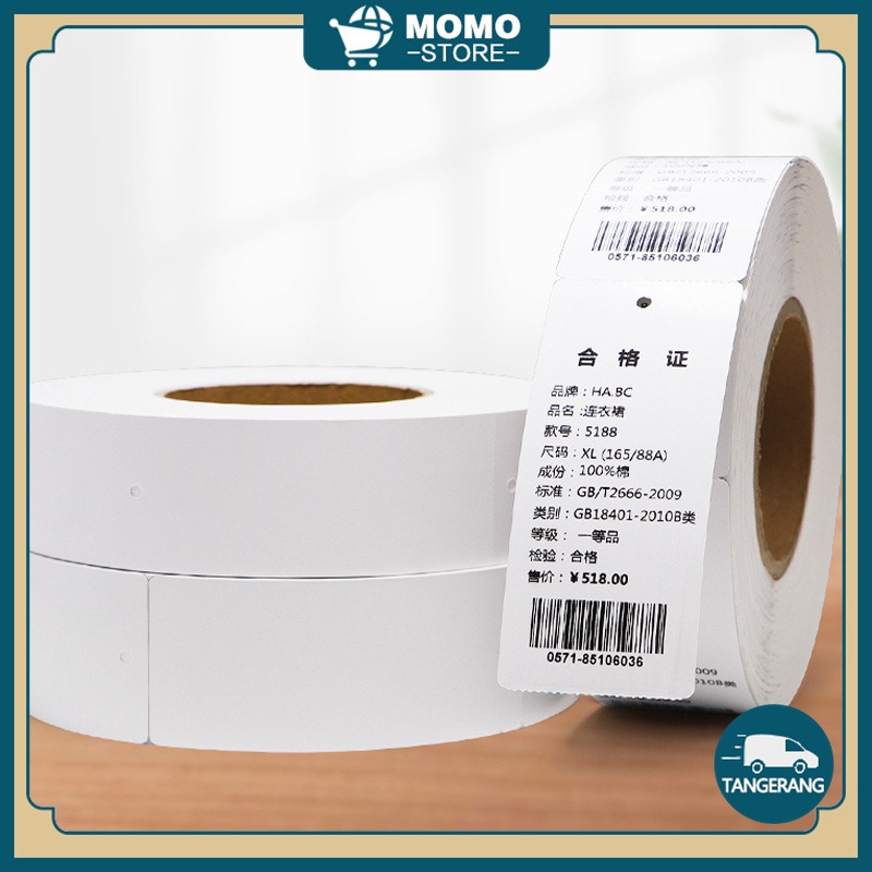 

1000PCS Hang Tag Label Putih Label Merk Baju Blank Kertas Perunggu 35*50mm / 40*100mm
