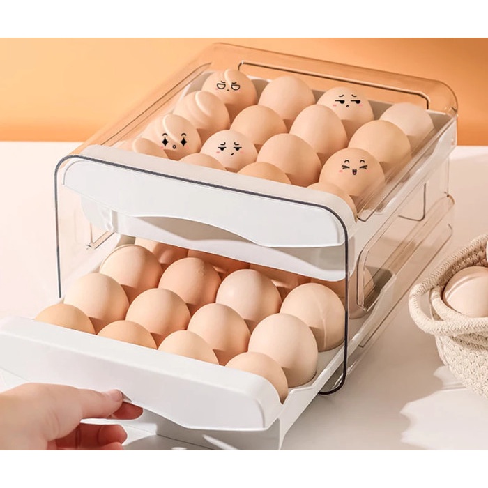 Terlaris Tempat Penyimpanan Telur Acrylic Rak Telur Egg Box Container