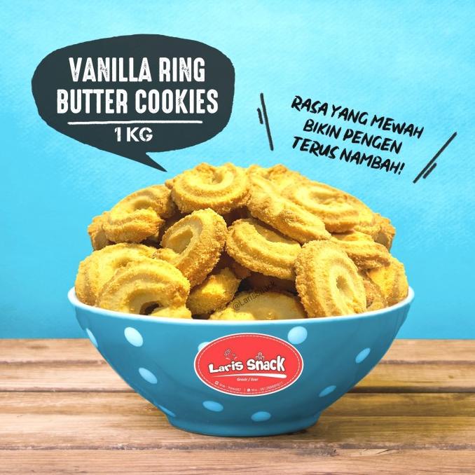 

Biskuit Vanila Ring Butter Cookies Monde Gelora Snack Kiloan 1000gr