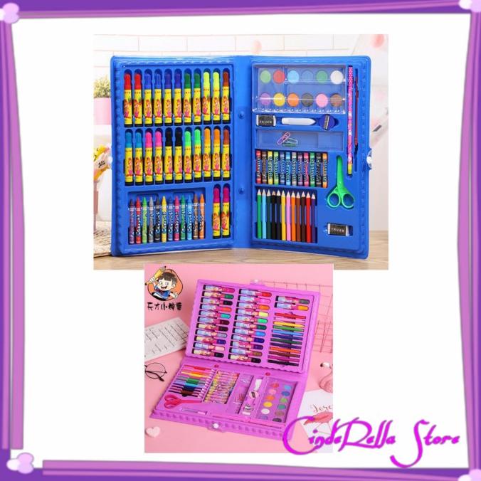 

Colouring Set 86 pcs Pensil Crayon Cat Alat Mewarnai Stationery Gambar