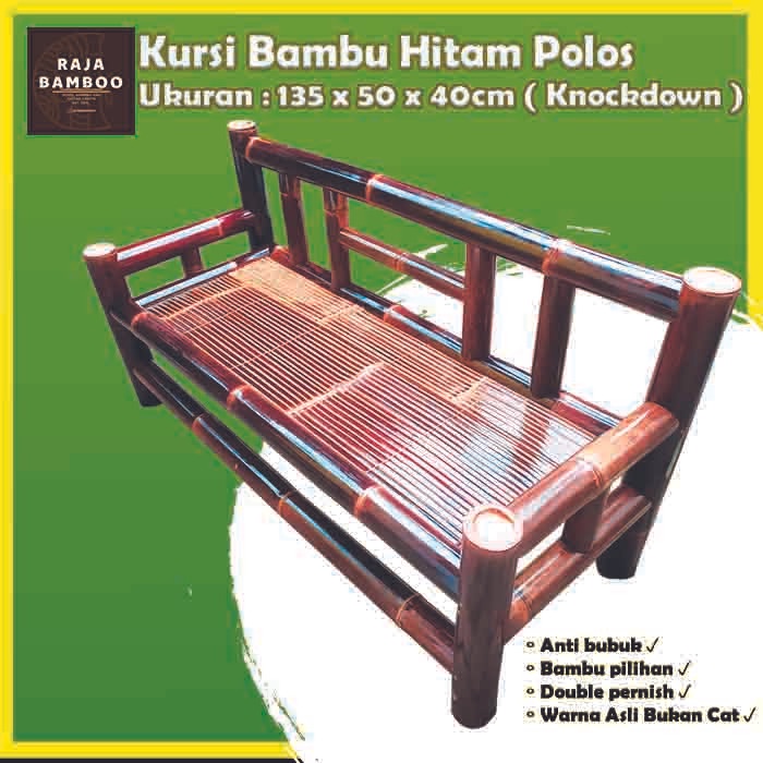 Terlaris Kursi Panjang Bambu Hitam