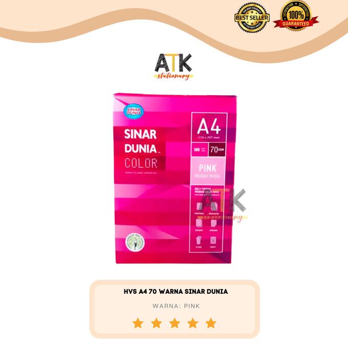 

Kertas Fotocopy Hvs A4 Warna 70 Gram Sinar Dunia Atk