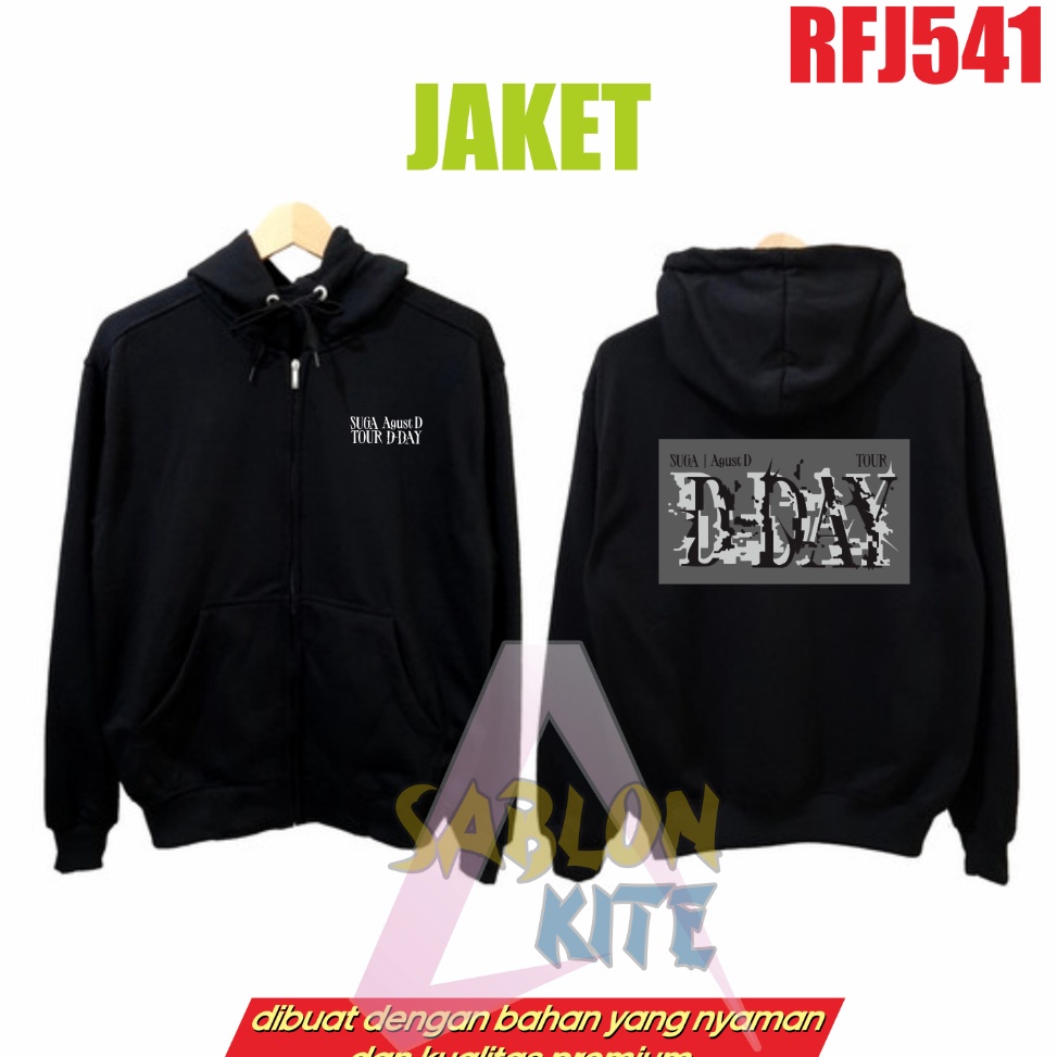 UPGRADE  FREE MINI GOLD  Gratis Fotocard Jaket hoodie Agust D suga Tour Kotak RFJ541