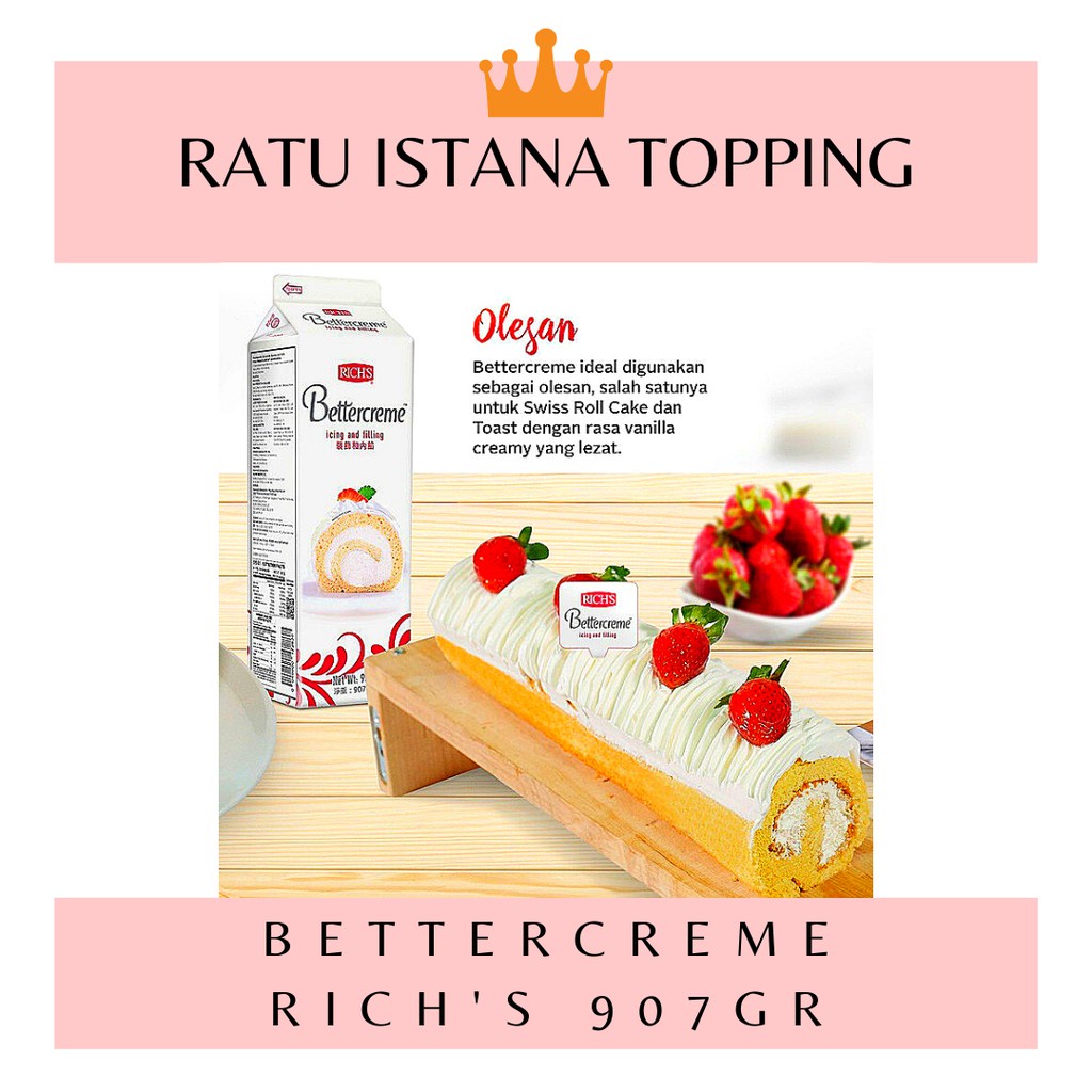 

Richs Gold Label Whiping Cream 907 Gr Label Emas Richs Whip Krim Rich Whipping Cream Cair Topping