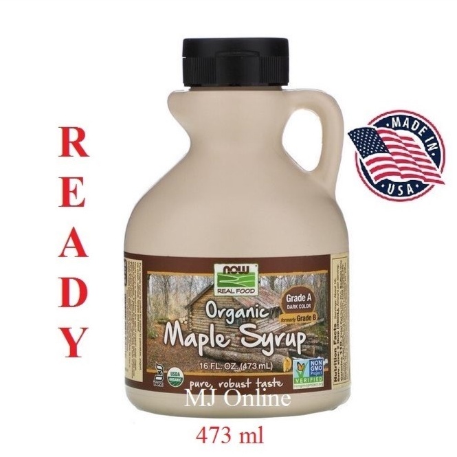 

Now Foods Organic Maple Syrup Grade A Dark Color 473-946Ml