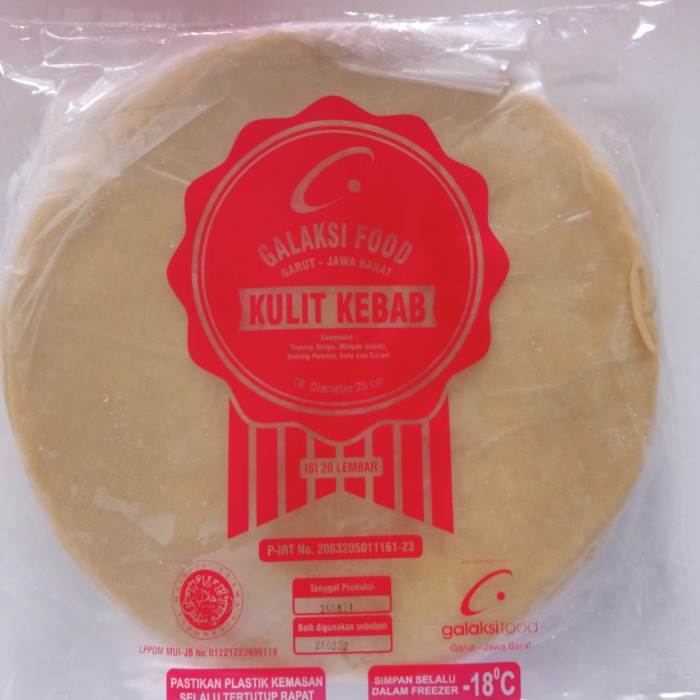 

Galaksi Kulit Kebab 25Cm Isi 20