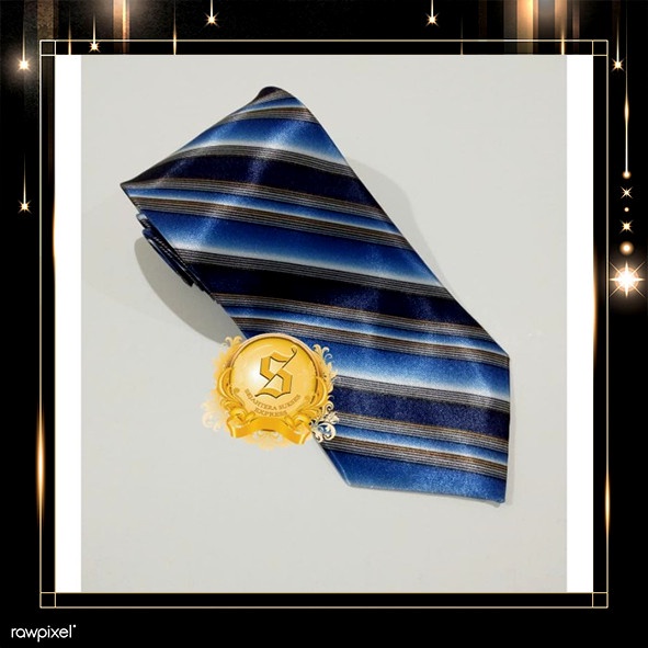 dasi dasi kantor import pria warna biru satin premium kilap - model instant(W8Z1) best quality termu