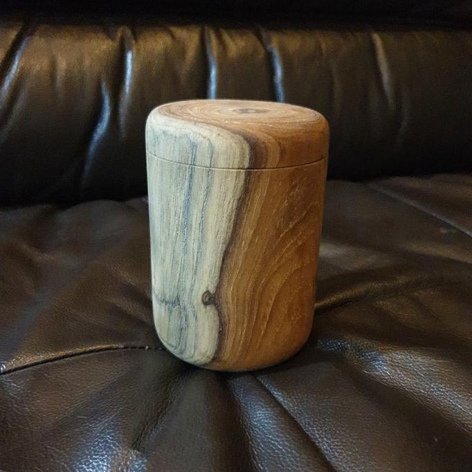 $+$+$+$+] Taro wooden jar 13cm / box toples kayu jati / tempat gula garam teh