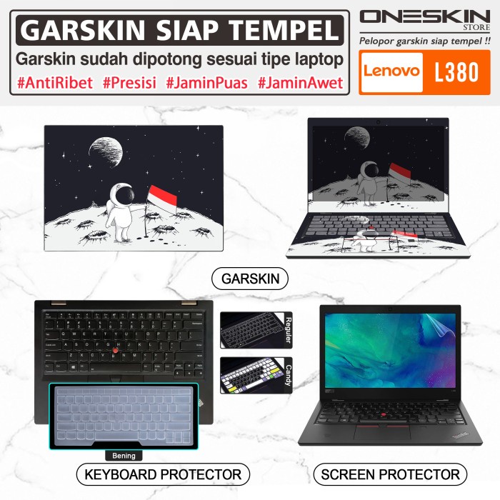 Garskin Laptop Cover Keyboard Screen Protector Lenovo ThinkPad L380