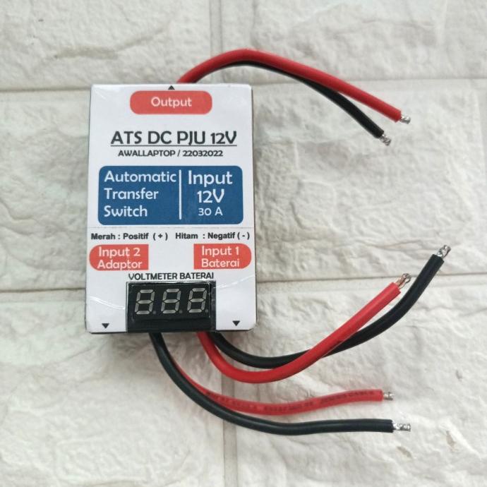 DELLAS automatic transfer switch ATS DC PJU backup 12V 30A with voltmeter