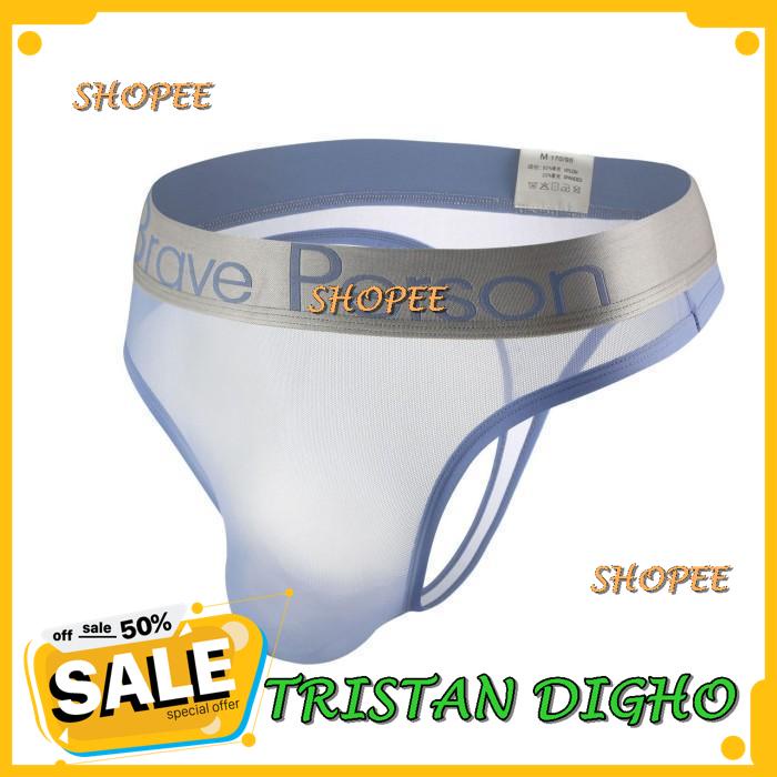 CELANA DALAM  PRIA SEXY PREMIUM / CD PRIA SEXY BIKINI THONG TRANSPARAN 6 WARNA BRAVE PERSON CELANA D