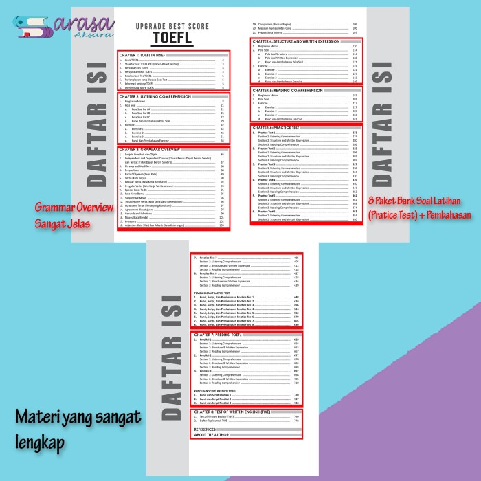 

NEW BUKU TES TOEFL TOEIC : UPGRADE BEST SCORE TOEFL 600+ , +DVD & APLIKASI