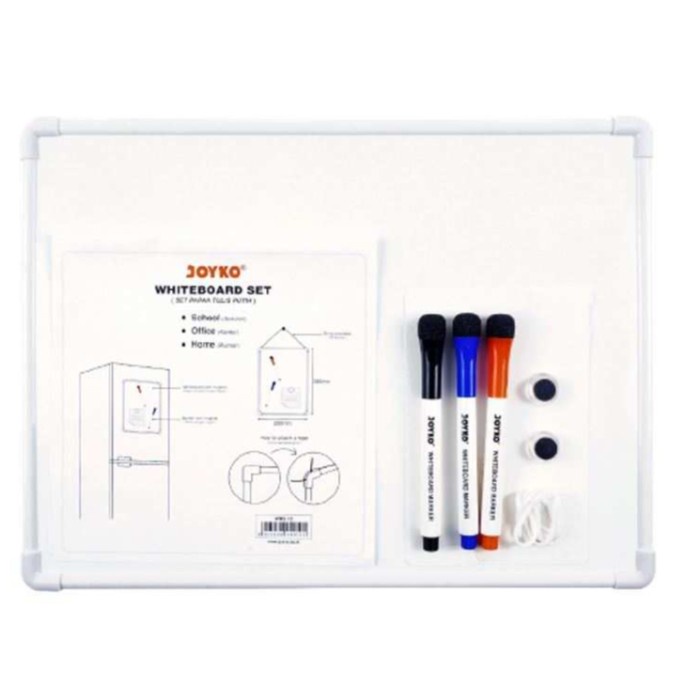 

Joyko Whiteboard Set Papan Tulis Putih Wbs-10 [ Set ] Berkualitas