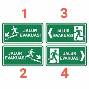 

Rambu Jalur Evakuasi Sign Exit Papan Nama Acrylic Penunjuk Arah Berkualitas