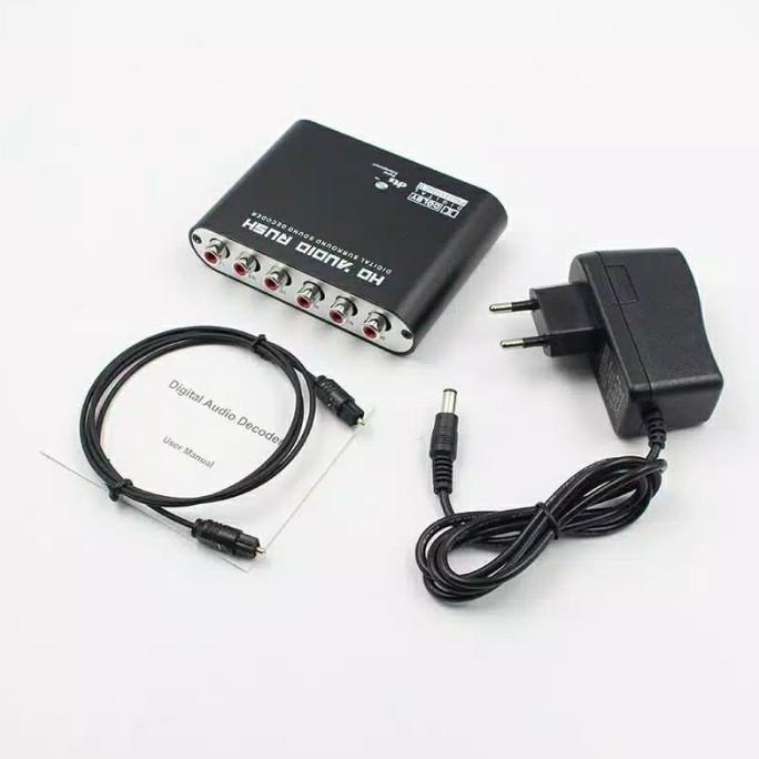 DELLAS Decoder 5.1 audio soundcard digital to analog DAC optic DTS AC3 to RCA