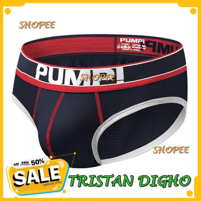 CELANA DALAM  PRIA SEXY PREMIUM / CD PRIA SEXY BRIEF  NAVY MERAH CELANA DALAM PRIA BRIEF PUMP NAVY M