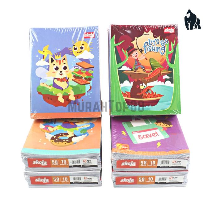 

Best Sales Buku Tulis Skola 58 Lembar / Buku Sekolah Anak Bergaris Karakter Sidu Terbaik