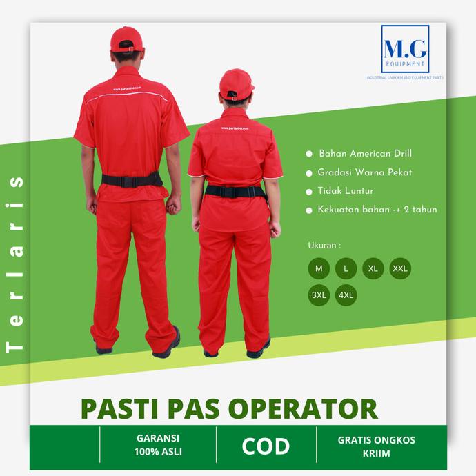 Stelan Baju Seragam Operator Spbu | Baju Kerja Pria & Wanita Pertamina