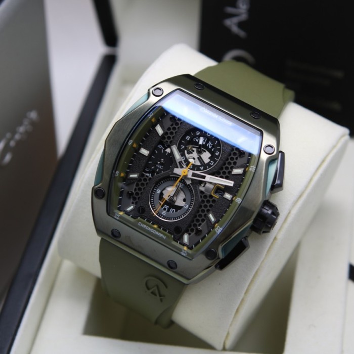 ✅Ori Jam Tangan Pria Alexandre Christie Ac 6608 Original - Green Terbaru