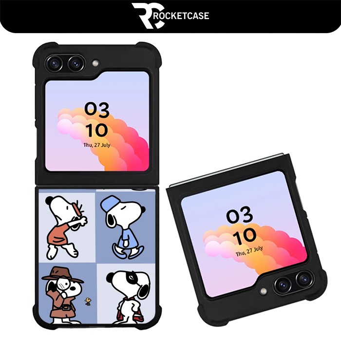 Case Casing Samsung Galaxy Z Flip 5 Flip 4 Flip 3 Z Fold 5 Fold 4 Fold 3 Snoopy RC0126