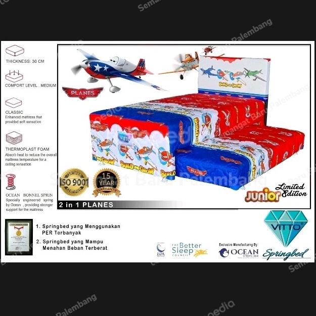 ] Springbed Sorong Anak 2in1 Ocean Vitto Plane matras Murah Kasur sorong