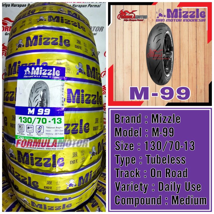 130/70-13 BAN MIZZLE M99 - BAN BELAKANG NMAX - BAN MOTOR RING 13 ORIGINAL BEST QUALITY